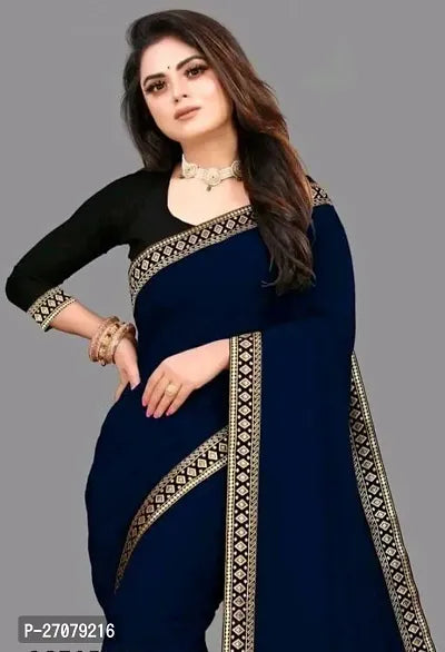 Classic Lycra Saree with Blouse piece for women