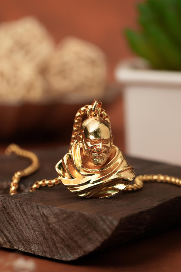 Sterling Gold Plated Neem Karoli Baba Pendant