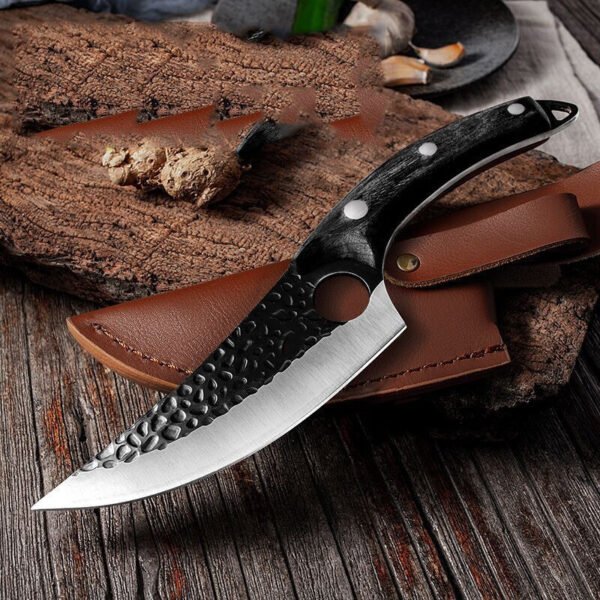 Butcher’s Boning & Skinning Knife – Small Scimitar Blade for Slaughter, Meat Cutting & Pig Processing - Image 1