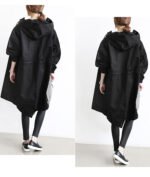 Women Windbreaker Jacket Casual Loose Button Pockets Hooded Quick Dry Windproof Waterproof Clothes For Outdoor Hiking Camping - Image 6