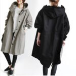 Women Windbreaker Jacket Casual Loose Button Pockets Hooded Quick Dry Windproof Waterproof Clothes For Outdoor Hiking Camping - Image 2