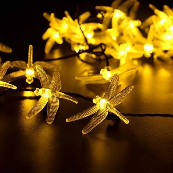 Dragonfly Solar LED String Lights – 5M 20 LEDs | Waterproof Outdoor Garden & Party Decoration - Image 2
