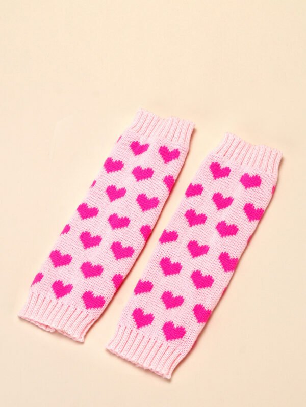 Knitted Wool Foot Cover Socks – Cute Love Design, Slimming Fit for Girls & Women - Image 3