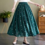 Women’s Cotton & Linen Long Skirt – Flowy, Figure-Flattering, Elegant Everyday Style - Image 10