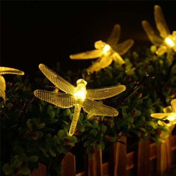 Dragonfly Solar LED String Lights – 5M 20 LEDs | Waterproof Outdoor Garden & Party Decoration - Image 1