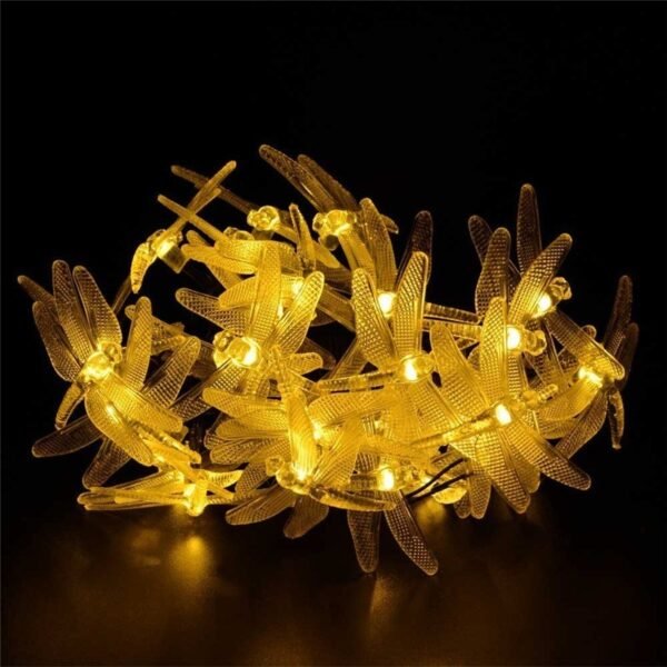 Dragonfly Solar LED String Lights – 5M 20 LEDs | Waterproof Outdoor Garden & Party Decoration - Image 3