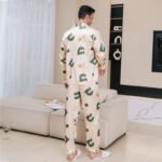 Ice Silk Men’s Pajama Set – Lightweight Short Sleeve Sleepwear for Summer Comfort - Image 4