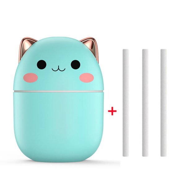 Cute Cat USB Air Humidifier – Silent Cool Mist Diffuser with LED Night Light for Home, Car & Office - Image 5