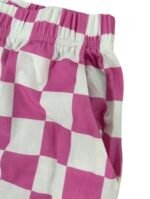 Women’s Plaid Print Straight Pants – Elastic Waist, Loose Fit Trousers with Pockets for Casual Daily Wear - Image 2