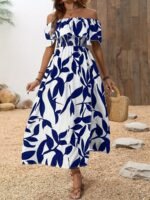 Women's One-Shoulder Slit Maxi Dress – Elegant, Flowy & Perfect for Vacation or Party Wear - Image 9
