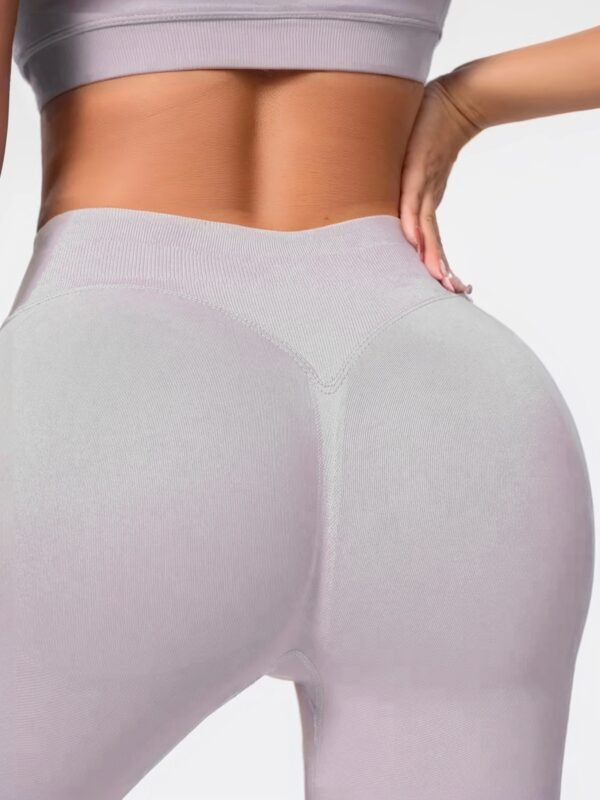 Women’s Solid-Color Yoga Pants – High Waist, Stretchable, Comfortable Sportswear for Gym & Fitness - Image 3