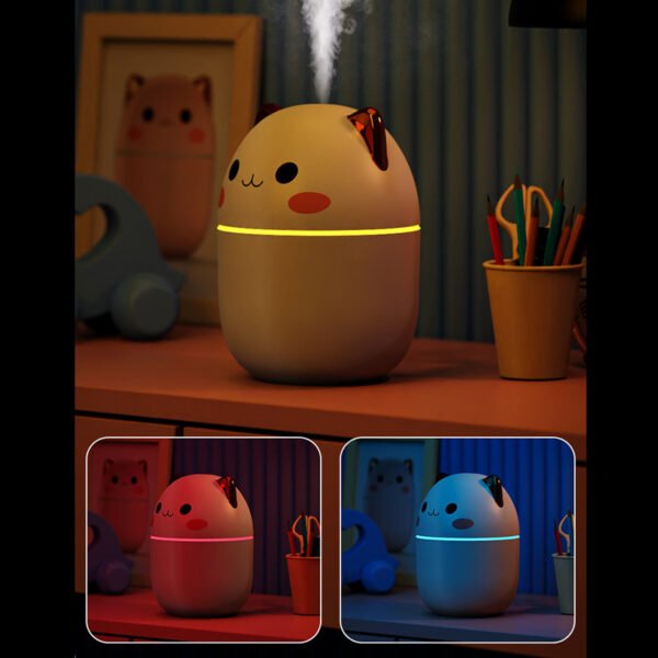 Cute Cat USB Air Humidifier – Silent Cool Mist Diffuser with LED Night Light for Home, Car & Office - Image 9