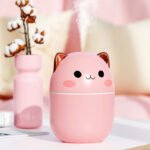 Cute Cat USB Air Humidifier – Silent Cool Mist Diffuser with LED Night Light for Home, Car & Office - Image 4