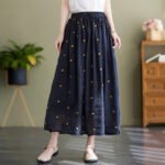 Women’s Cotton & Linen Long Skirt – Flowy, Figure-Flattering, Elegant Everyday Style - Image 6