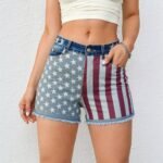 Women’s American Flag Flare Jeans – Mid-Rise Slim Fit Patriotic Denim for 4th of July & Holidays - Image 3