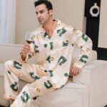 Ice Silk Men’s Pajama Set – Lightweight Short Sleeve Sleepwear for Summer Comfort - Image 5