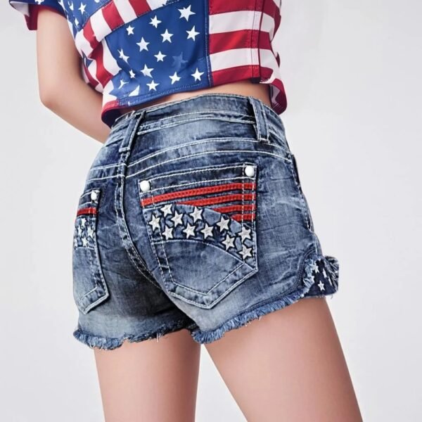 Women’s Strappy Back Flare Jeans – High-Waist Y2K Cut-Out Slim Fit Stretch Denim - Image 7