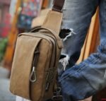 Vintage Canvas Crossbody Bag – Lightweight Shoulder Messenger Bag for Men & Women - Image 7