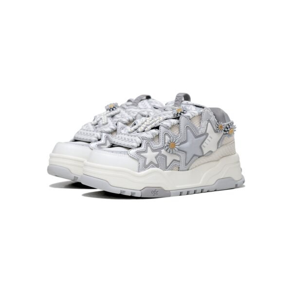 KAALIXTO Daisy Bread Shoes – Grey | Lightweight Unisex Casual Slip-On Comfort Sneakers - Image 1