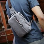 Vintage Canvas Crossbody Bag – Lightweight Shoulder Messenger Bag for Men & Women - Image 6