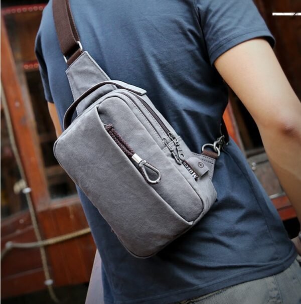 Vintage Canvas Crossbody Bag – Lightweight Shoulder Messenger Bag for Men & Women - Image 6