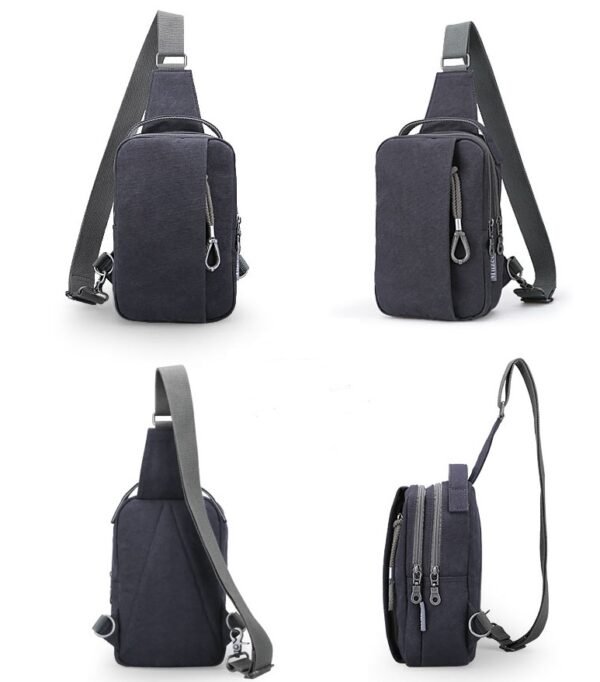 Vintage Canvas Crossbody Bag – Lightweight Shoulder Messenger Bag for Men & Women - Image 3