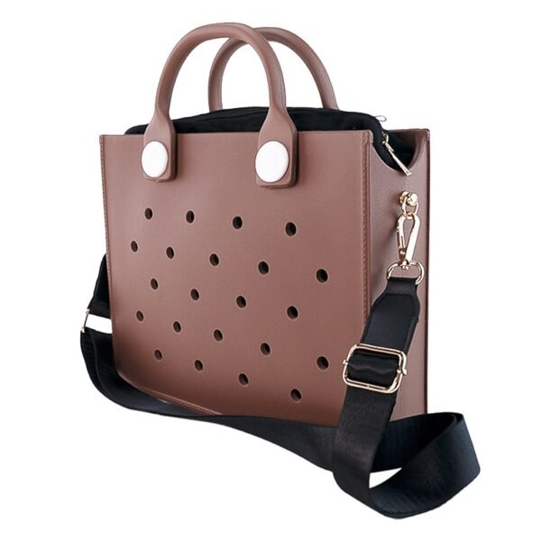 Waterproof EVA Tote Bag for Women – Beach Handbag with Shoulder Strap & Ventilated Punching Design - Image 9