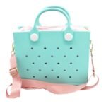 Waterproof EVA Tote Bag for Women – Beach Handbag with Shoulder Strap & Ventilated Punching Design - Image 2